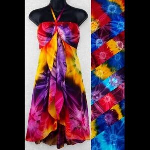 Tie Dye Cascade Dress